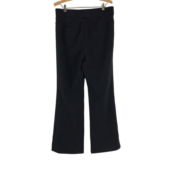 Duo Maternity S Black Slacks Stretch Back Button Pockets Workwear 31" Inseam - Picture 2 of 10